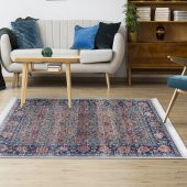Ahsen Halı PVC Deri Taban Kaydırmaz Kilim Desen Halı - 1