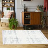 Ahsen Halı PVC Deri Taban Kaydırmaz Düz Mavi Renk Halı - 1