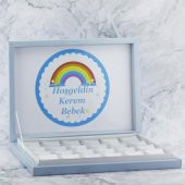 72 Adet (500gr.) İsim Etiketli Gökkuşağı Bebek Çikolata - 2