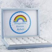72 Adet (500gr.) İsim Etiketli Gökkuşağı Bebek Çikolata - 3