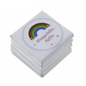 72 Adet (500gr.) İsim Etiketli Gökkuşağı Bebek Çikolata - 7