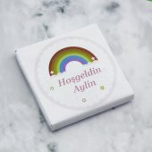 72 Adet (500gr.) İsim Etiketli Gökkuşağı Bebek Çikolata - 8