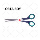 Ofis Tipi Kauçuk Saplı Orta Boy Kesim Makası (6,25"İNÇ / 16.CM) - 1