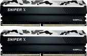 GSKILL SniperX 16GB (2X8) DDR4-3200Mhz CL16 Gri Kamuflaj 1.35V (F4-3200C16D-16GSXWB) - 2