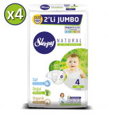 Sleepy Natural Bebek Bezi 4 Beden Maxi 4X2li Jumbo 240 Adet - 2