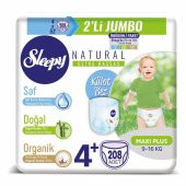 Sleepy Natural Külot Bez 4+ Beden Maxi Plus 4X2Lİ Jumbo 208 Adet - 1