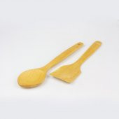 Ahşap Spatula ve Ahşap Servis Kaşığı 2 li Set - 1