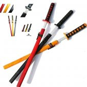 Ahşap Samuray Kılıcı Dekoratif Ninja Katana Duvar Süsü Oyuncak - 3