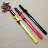 Ahşap Samuray Kılıcı Dekoratif Ninja Katana Duvar Süsü Oyuncak - 5