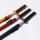 Ahşap Samuray Kılıcı Dekoratif Ninja Katana Duvar Süsü Oyuncak - 1