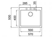 TEKA FORSQUARE 50X40 TEZGAH ÜSTÜ GRANİT EVYE STON GREY - 3