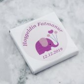 48 Adet İsim Etiketli Fil Model Bebek Madlen Çikolata thumbnail 2