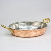 Kalın Malzeme El Dövmesi Bakır Sahan Tava 16cm - 1