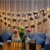 Led Işıklı Fotoğraf Mandalları Dekoratif Resim Askılı Aydınlatma - 6