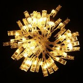 Led Işıklı Fotoğraf Mandalları Dekoratif Resim Askılı Aydınlatma - 7