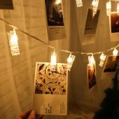Led Işıklı Fotoğraf Mandalları Dekoratif Resim Askılı Aydınlatma - 1