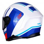 Scorpion EXO R1 Air Corpus Spor Motosiklet Kaskı (Beyaz Mavi Kırımızı) - 4