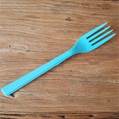 Mavi Plastik Çatal 18 Cm-25 Adet - 3