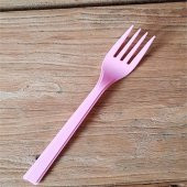 ROLL-UP PEMBE PLASTİK ÇATAL 18 cm-25 Adet - 3