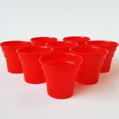 ROLL-UP KIRMIZI PLASTİK BARDAK 200 ml-25 Adet - 2