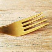GOLD (ALTIN SARISI) PLASTİK ÇATAL 18 cm-25 Adet - 3