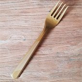 GOLD (ALTIN SARISI) PLASTİK ÇATAL 18 cm-25 Adet - 4