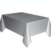 GÜMÜŞ (GRİ) PLASTİK MASA ÖRTÜSÜ 120x180 Cm - 2