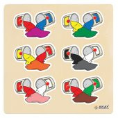 AHŞAP TUTMALI PUZZLE RENKLER - 1