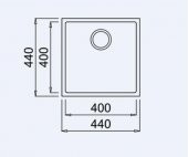 TEKA SQUARE 40X40 TEZGAH ALTI GRANİT EVYE SİYAH - 3
