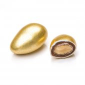 PARLAK ALTIN RENKLİ ÇİKOLATA KAPLI BADEM DRAJE (500 Gram) - 1