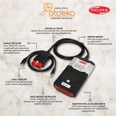 Delphi Araç Arıza Tespit Cihazı Bluetooth Türkçe Delpi Karışık Universal Cihaz - 3