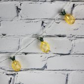 Led Işık Metal Ananas 10'lu Şerit Aydınlatma Pilli Ağaç SüsüAğaç Süsü - 2