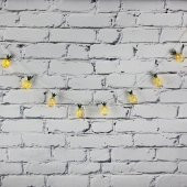 Led Işık Metal Ananas 10'lu Şerit Aydınlatma Pilli Ağaç SüsüAğaç Süsü - 3