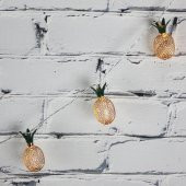 Led Işık Metal Ananas 10'lu Şerit Aydınlatma Pilli Ağaç SüsüAğaç Süsü - 5