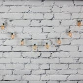Led Işık Metal Ananas 10'lu Şerit Aydınlatma Pilli Ağaç SüsüAğaç Süsü - 6