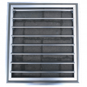 40x40 Temmenfez Piramit Aluminyum Parlak Krom Banyo, Wc Havalandırma Menfez, Panjuru ARKA YÜZ ALÜMİNYUM TELLİ - 4