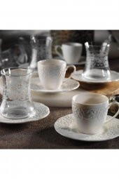 Kütahya Porselen Bone İrem 18 Parça Çay & Kahve Seti - 1