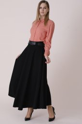 KLOŞ ETEK UZUN SORALLİNE 779 SİYAH - 1
