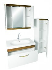 Karen Salkım Banyo Dolabı 80cm, Boy Dolabı Hediyeli - 2