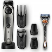 Braun BT 7040 Saç&Sakal Şekillendirici AutoSense Teknoloji Siyah&Gri Kablosuz Islak&Kuru + Gillette Hediye - 1