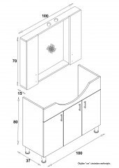 Karen Rİo Banyo Dolabı 100cm - 4