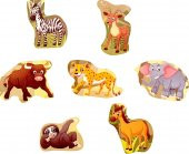 Ahşap Puzzle Hayvanlar Eğitici Çocuk Bebek Oyuncak İngilizce Türkçe - 2