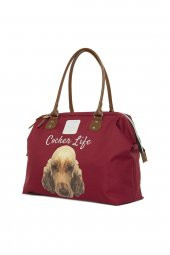 Bagmori Bordo Cocker Spaniel Baskılı Omuz Askılı Çanta - 2