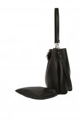 Bagmori Siyah Biritli Mıknatıs Çıtçıtlı Çanta - 3