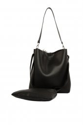 Bagmori Siyah Biritli Mıknatıs Çıtçıtlı Çanta - 4