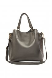 Bagmori Gümüş Üç Bölmeli Çıtçıt Detaylı Çanta - 4