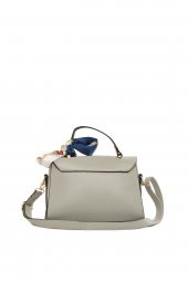 Bagmori Gri Kapaklı Şallı Askılı Çanta thumbnail 4