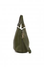 Bagmori Haki Üç Bölmeli Çıtçıt Detaylı Çanta - 3