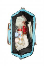 Bagmori Mavi Baby Bag Baskılı Bebek Bakım Çantası - 5