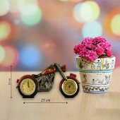 Pologift Polyester Dekoratif Koyu Kırmızı 4 Motor Masa Saati - 1